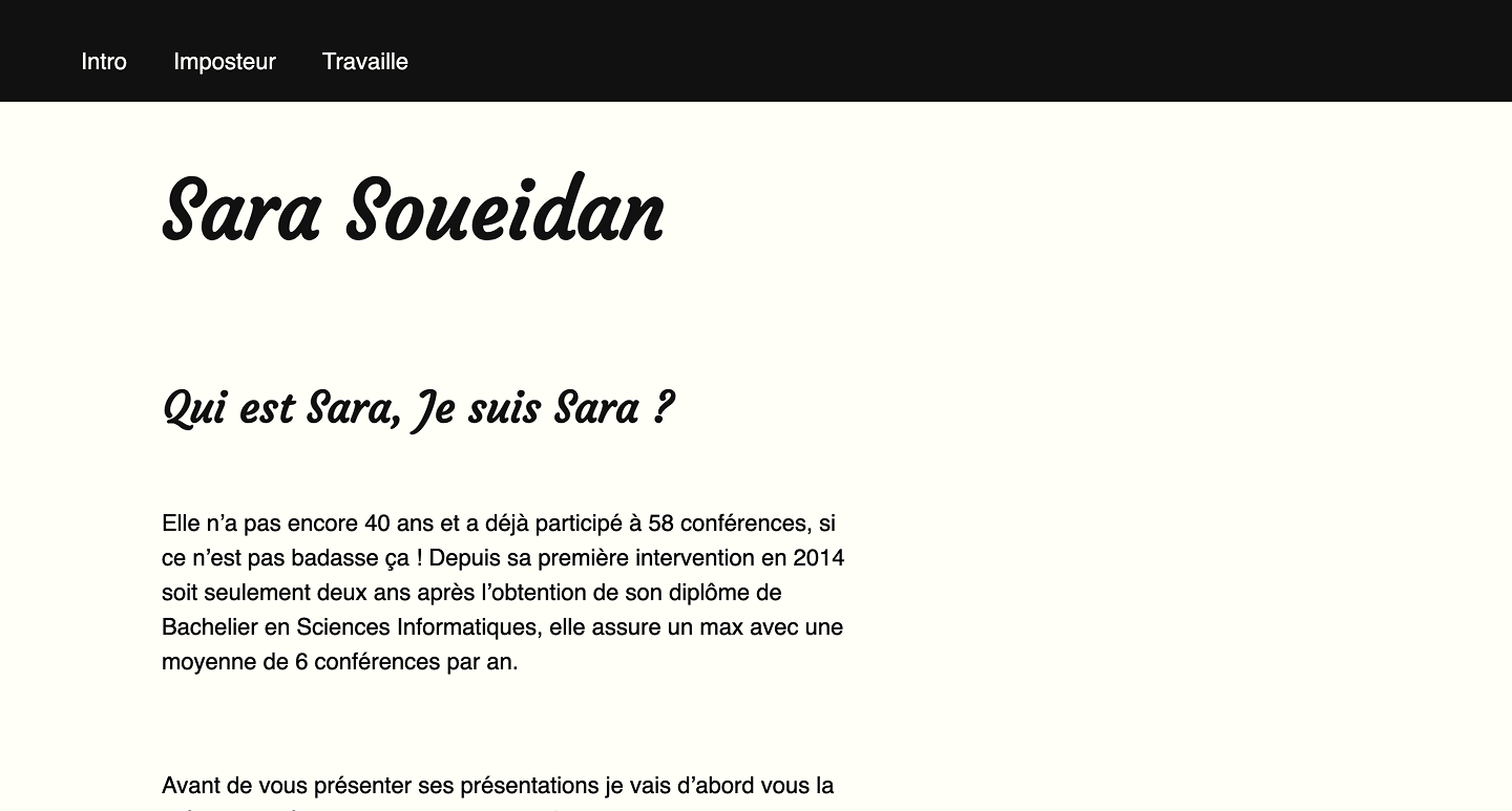 image du site de sara soueidan