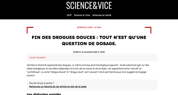 image sur le texte de loi fictife sur les supstences psycoctife de la france 