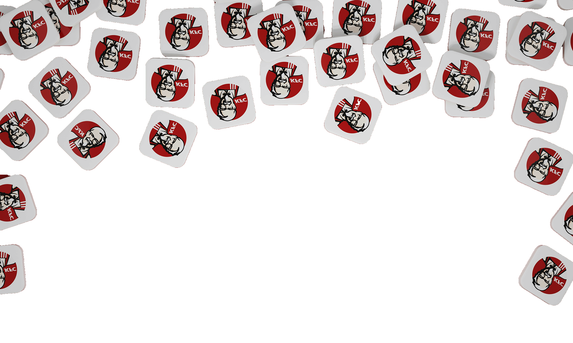 Plein de petits logos de KFC.